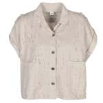 Torn Denim Style Sleeveless Jacket - Stone Free