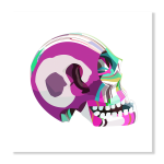 Flip Flop Skull Pink Art Print - A4