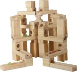 60 Piece Classic Wood & Marbles Construction Set Houses & Buildings