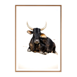 Nguni Black III Art Print - A3