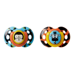 Tommee Tippee Fun Style Soothers Symmetrical Orthodontic Design Bpa-free Silicone 18-36M Pack Of 2 Colours May Vary