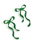GREE N Coated Metal Dangle Bow Stud Earrings