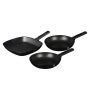 3-PIECE Marble Coating Fry & Grill Pan Set Monaco Collection