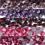 1440PCS Dmc Glass Hotfix Rhinestones Set - Assorted Colors Lavender Tanzanite Deep Purple Rose Red Fuchsia For Diy Clothing Shoes & Accessories - Sparkling