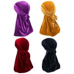 4 Pack Long-tail Velvet Durag