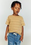 Printed T-Shirt - Beige Striped