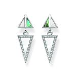 Multi-col Traingle Drop Earrings