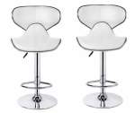 Smte Bar Stools With Stylish Stitching Contrast 2 Pack ? Black White Colours White With Keychain