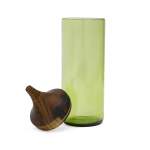 Recycled Storage Glass Jars - Green Short Lid Option - D