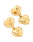 Waterproof Gold Plated Stainless Steel Double Drop Earrings