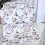 Personalised Fleece Blanket Soft Pink Mustard Flower
