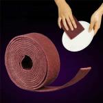 10 Pcs Nylon Emery Scouring Pad Stainless Steel Rust Polishing Kitchen Dish Cleaning Rag SIZE:9 Cm X 1 M Red Brown