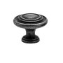 Double Scroll Knob Antique Pewter 32MM