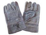 Chrome Leather Gloves - Grey Elbow