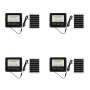 100W Solar LED Floodlight IP67WATERPROOF Outdoor LIGHT-4PACK