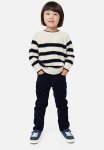 Slim Fit Corduroy Trousers - Navy Blue