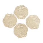 Goldair Gold Rose Coaster Set