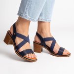 Imelda 1 Block Heel Sandals - Navy - 9