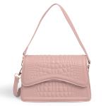 Pink Croc Embossed Bag
