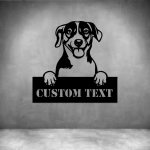 Jack Russell With Custom Text - 450MM Grey