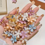10PCS Alloy Flower Hairpins Exquisite Small Side And Forehead Hair Clips Fashion Hair Accessories