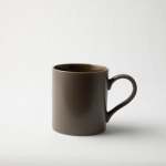- Semi-matt & Glossy Porcelain Brown Mug