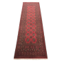245 X 81CM Hand Made Jam Red Afghan Akche Runner Rug