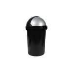 Smte Dh Flip-top Dustbin 50L Black With Keychain