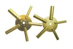 Brass Blessing Universal 5 Prong Brass Clock Key For Winding Clocks Odd And Even Numbers 2 Piece From 5025