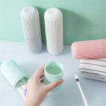 1PC Simple Portable Travel Wash Cup Toothbrush Box