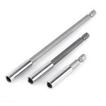 Magnetic Extension Kit 3 Pieces 1 4 Inch Hexagonal - 75 100 150 Mm Shank - Quick Release For Drill Screw Nut - Hand Drive