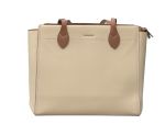 Chrisbella Elegant Structured Office Bag- Light Brown