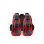 5 Universal Full Set Pu Leather Car Seat Covers With Memory Foam Headrests YB-402 Black And Red