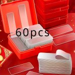 60PCS Transparent Double Sided Adhesive Tape Waterproof Removable Mounting Tape For Walls Multipurpose Clear Tape For Spring Cou