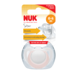 NUK Star 1 Pack Silicone Soother Pink 0-6M