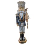 Woooden Antique Nutcracker Blue 45CM