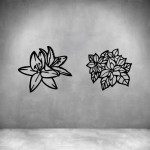 2 Piece Lily Flowers - Grey L 1000 X H 400MM