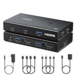 Kvm Ugreen 2-IN-1 HDMI Switch 4 USB Ports 4K@60HZBLACK