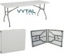 Vytal Home Foldable Rectangle Trestle Table