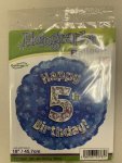 Pink Number 5 Foil Balloon