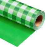 Burymento Green Checkerboard Wrapping Paper Gift Wrap For Birthday Valentines Mothers Day Graduation Wedding Fathers Day Baby Sh