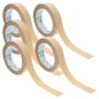 5 Pcs Water-free Kraft Paper Packing Tape 24MM X 30M Strong Adhesive
