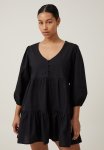 Cotton On Remmie Long Sleeve MINI Dress - Black