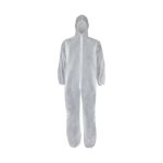 Pioneer Disposable Overall Zip+hood Non Woven White