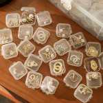 10PCS Plastic Transparent Square Jewelry Accessories Storage Box Necklace Rings Earrings Bracelet Small Items Packaging Case Con