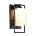 Larootsi Vintage Bronze Sconces Wall Lighting 1-E26 Lights Bathroom Milk Glass Wall Light Fixtures Indoor Vanity Lights Hallway
