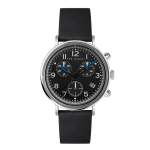 Ted Baker Mimosaa Chrono Sst Silver-tone Black Leather Strap Watch