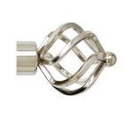 32 Mm Stainless Steel Finial Twist B silver 1