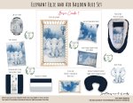 Cot Duvet Bedding Elephant Ellie And Air Balloon Blue Set