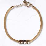 Multi Circle Bead Mesh Choker - Gold Free
